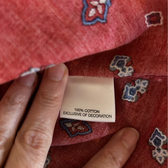 Daniel Cremieux Red Casual Button Down Shirt Medium 100%Cotton - Picture 11 of 11